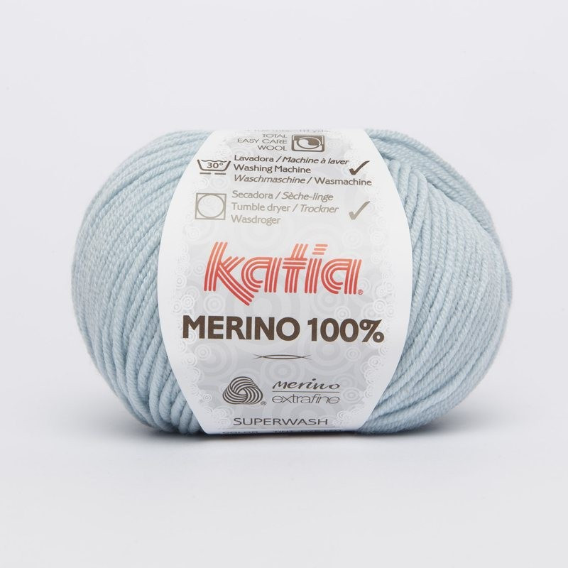 Lanas Katia Merino 100% azul celeste 67 Lanas Katia Merino 100% azul celeste 67