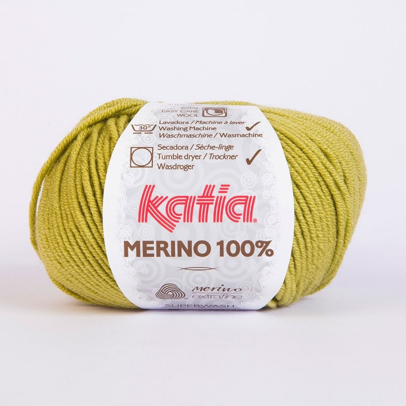 Lanas Katia Merino 100% pistacho 29 Lanas Katia Merino 100% pistacho 29