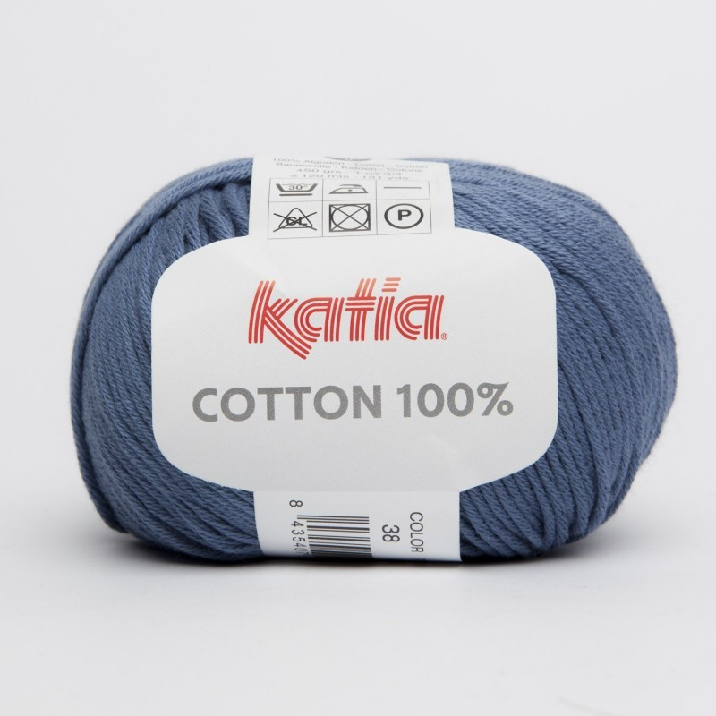 Lanas Katia Cotton 100% azul oscuro 38 Lanas Katia Cotton 100% azul oscuro 38