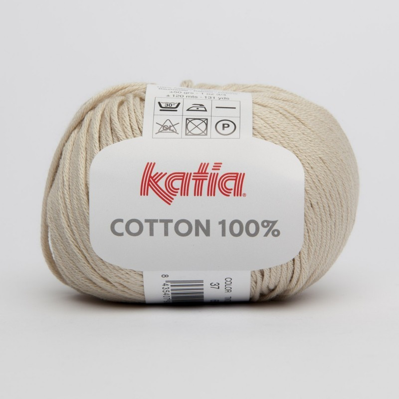 Lanas Katia Cotton 100% beige claro 37