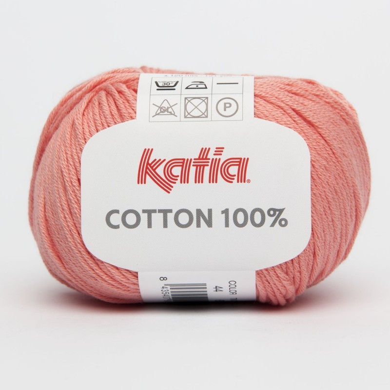 Lanas Katia Cotton 100% naranja salmon 44 Lanas Katia Cotton 100% naranja salmon 44