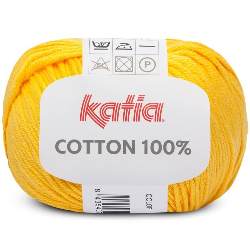 Lanas Katia Cotton 100% amarillo curry 51 Lanas Katia Cotton 100% amarillo curry 51