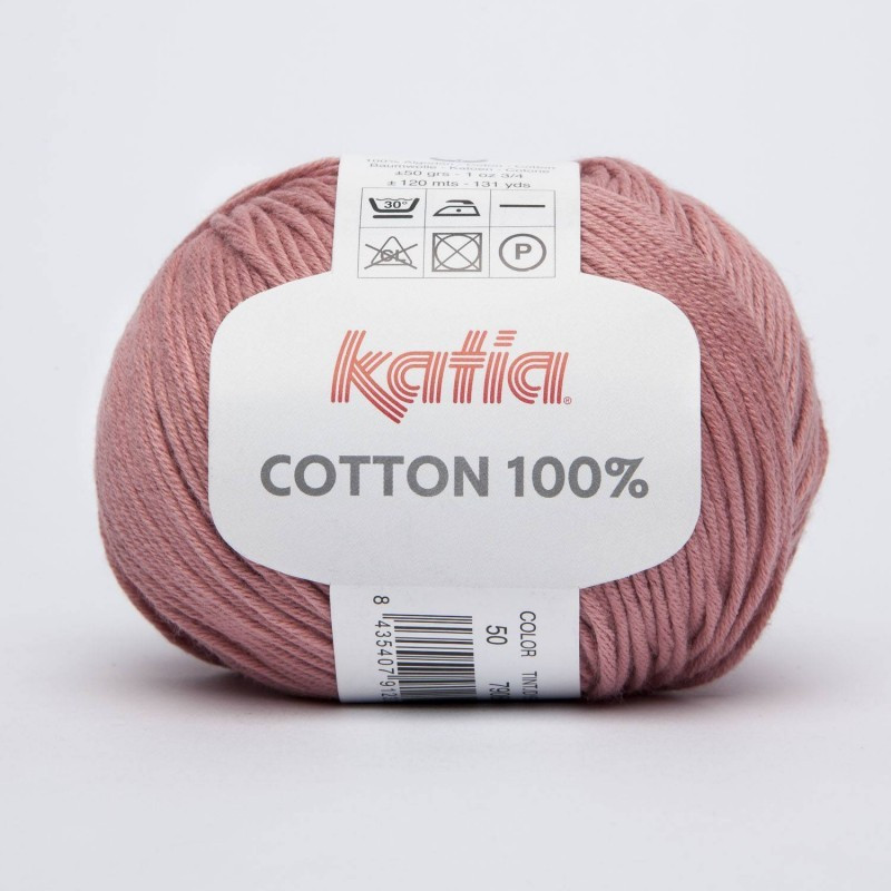 Lanas Katia Cotton 100% naranja salmón 50 Lanas Katia Cotton 100% naranja salmón 50