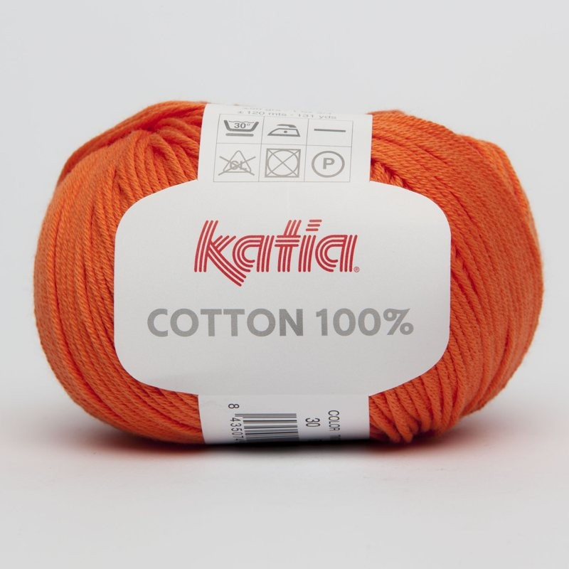 Lanas Katia Cotton 100% naranja 30 Lanas Katia Cotton 100% naranja 30