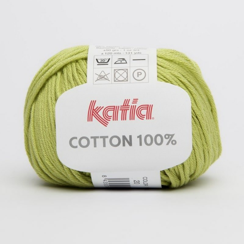 Lanas Katia Cotton 100% pistacho 20 Lanas Katia Cotton 100% pistacho 20