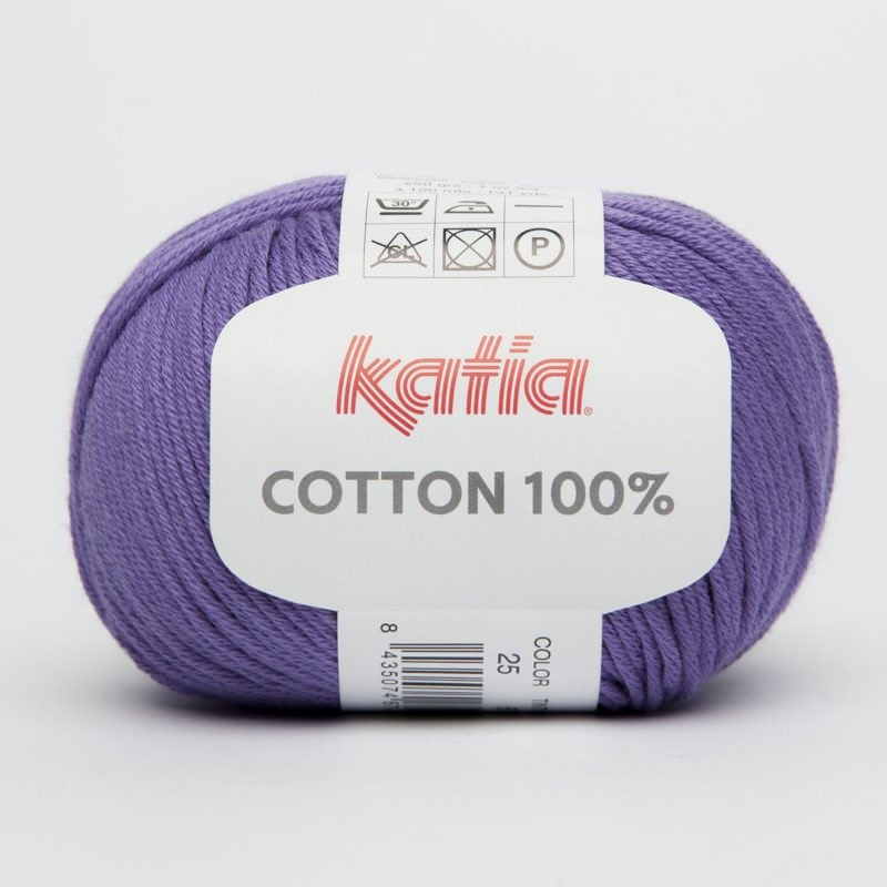 Lanas Katia Cotton 100% violeta 25 Lanas Katia Cotton 100% violeta 25