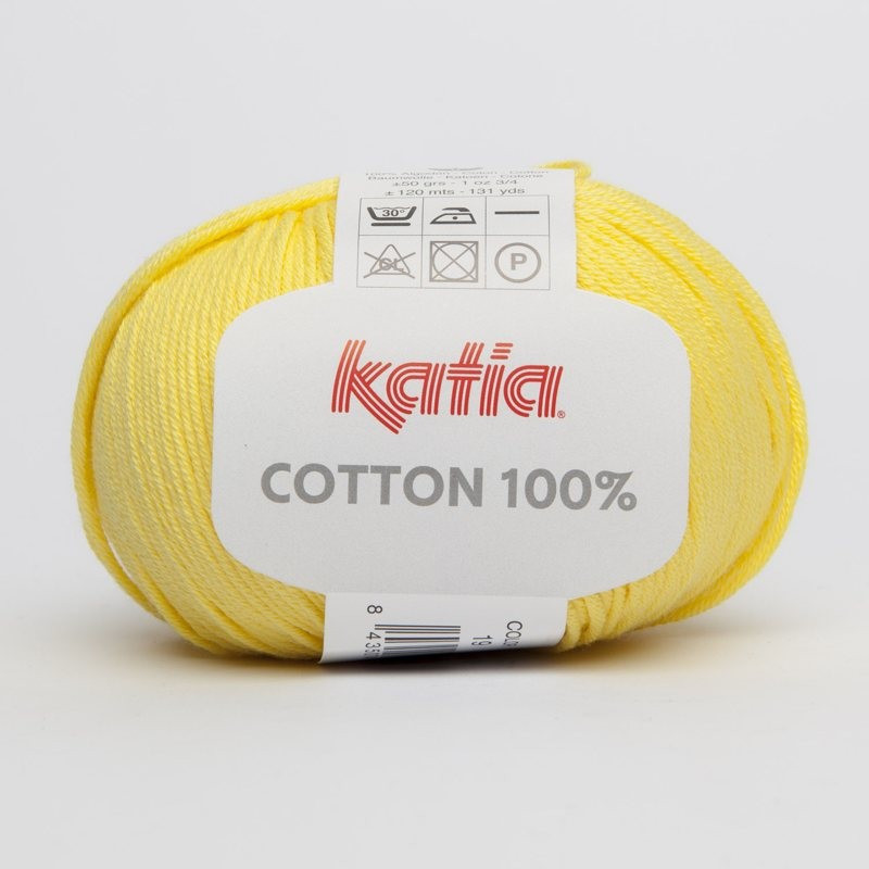 Lanas Katia Cotton 100% amarillo 19 Lanas Katia Cotton 100% amarillo 19