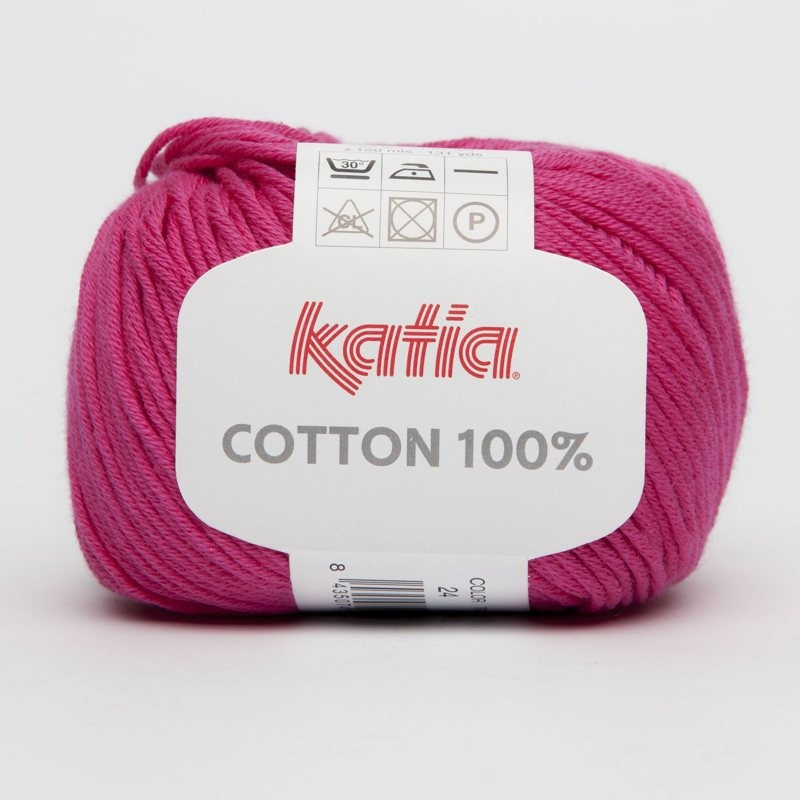 Lanas Katia Cotton 100% fucsia 24 Lanas Katia Cotton 100% fucsia 24