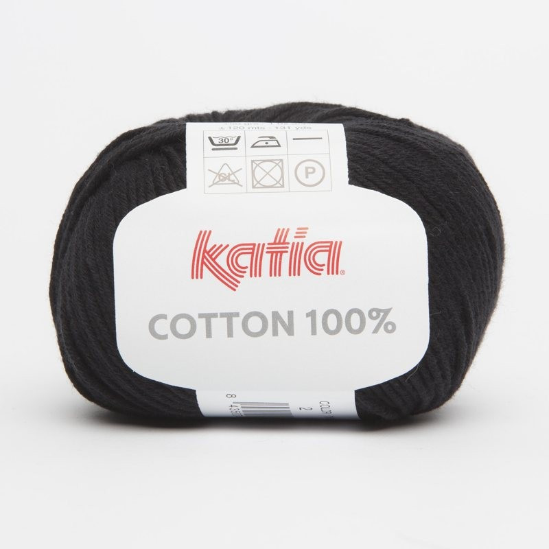 Lanas Katia Cotton 100% negro 2 Lanas Katia Cotton 100% negro 2