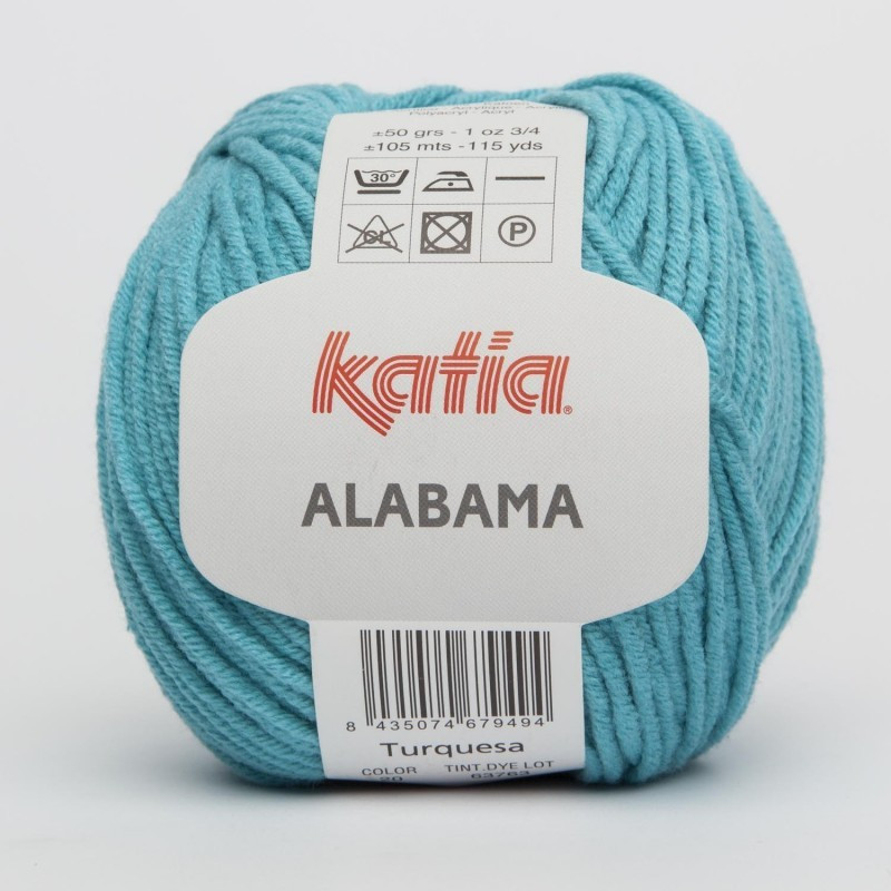 Lanas Katia Alabama turquesa 20 Lanas Katia Alabama turquesa 20