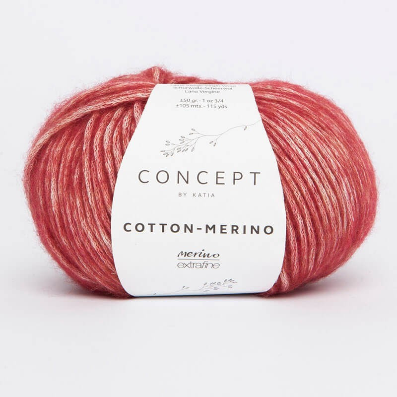 Lanas Katia Cotton Merino granate 125 Lanas Katia Cotton Merino granate 125