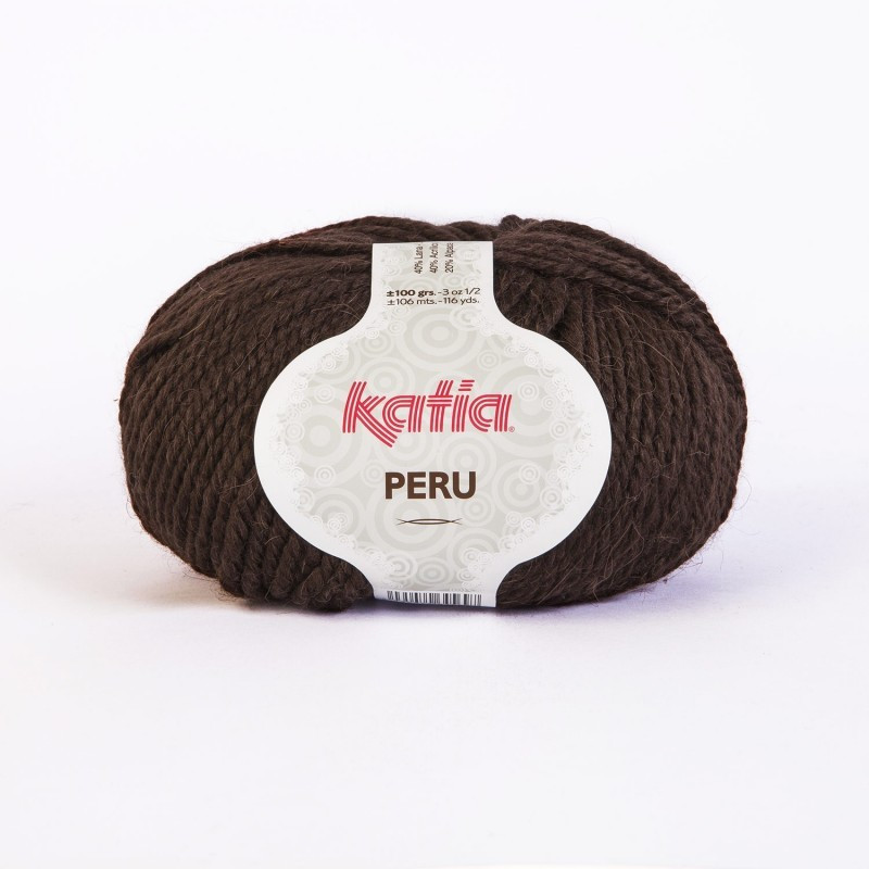 Lanas Katia Peru marrón oscuro 9 Lanas Katia Peru marrón oscuro 9