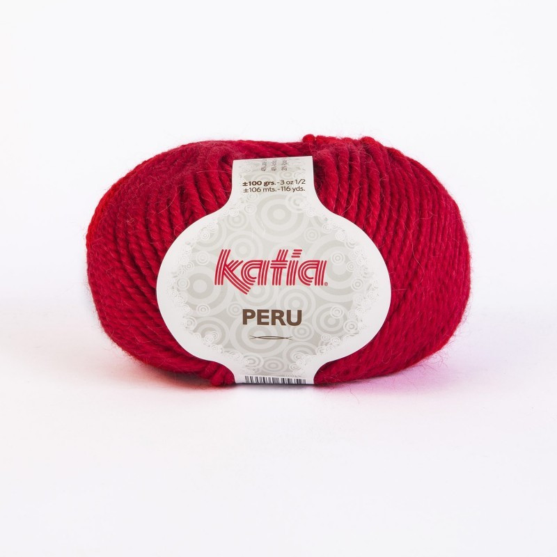 Lanas Katia Peru rojo 4 Lanas Katia Peru rojo 4