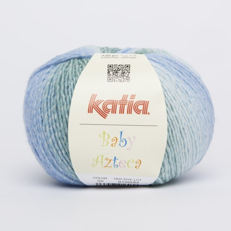 Lanas Katia Baby Azteca azul verde 55 Lanas Katia Baby Azteca azul verde 55