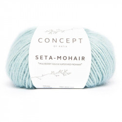Lanas Katia Seta Mohair azul agua 304