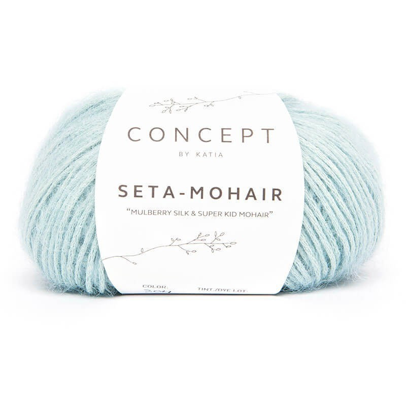 Lanas Katia Seta Mohair azul agua 304 Lanas Katia Seta Mohair azul agua 304