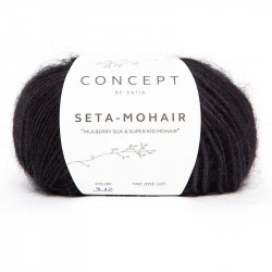 Lanas Katia Seta Mohair negro 312