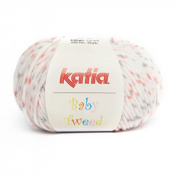 Lanas Katia Baby Tweed gris-rojo 200