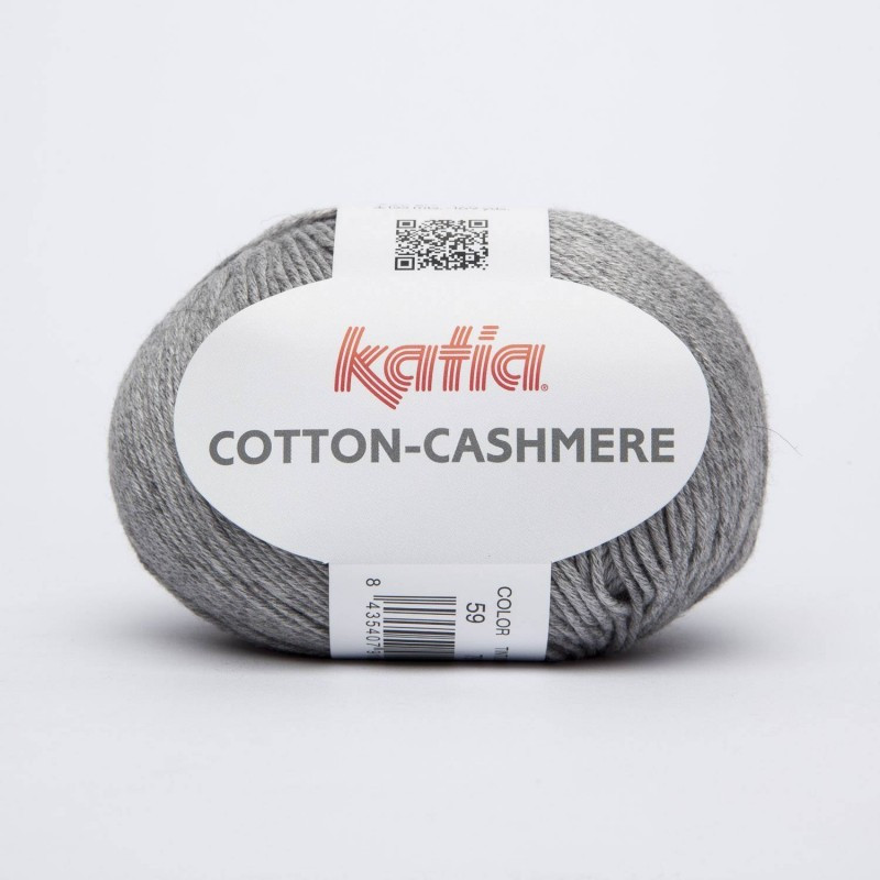 Lanas Katia Cotton Cashmere gris 59 Lanas Katia Cotton Cashmere gris 59