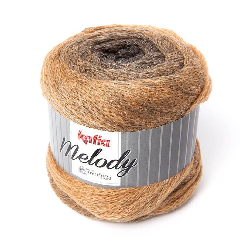 Lanas Katia Melody negro-camel 204 Lanas Katia Melody negro-camel 204