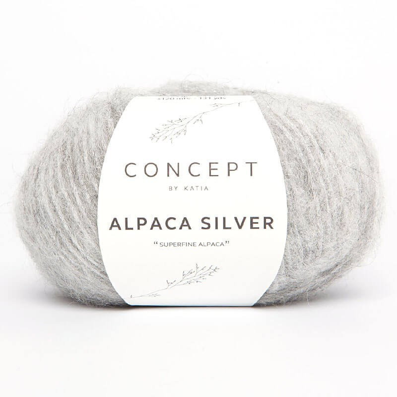 Lanas Katia Alpaca Silver Gris claro-Plata 255 Lanas Katia Alpaca Silver Gris claro-Plata 255