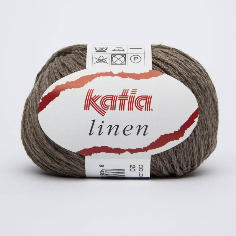 Lanas Katia Linen Verde musgo 20 Lanas Katia Linen Verde musgo 20