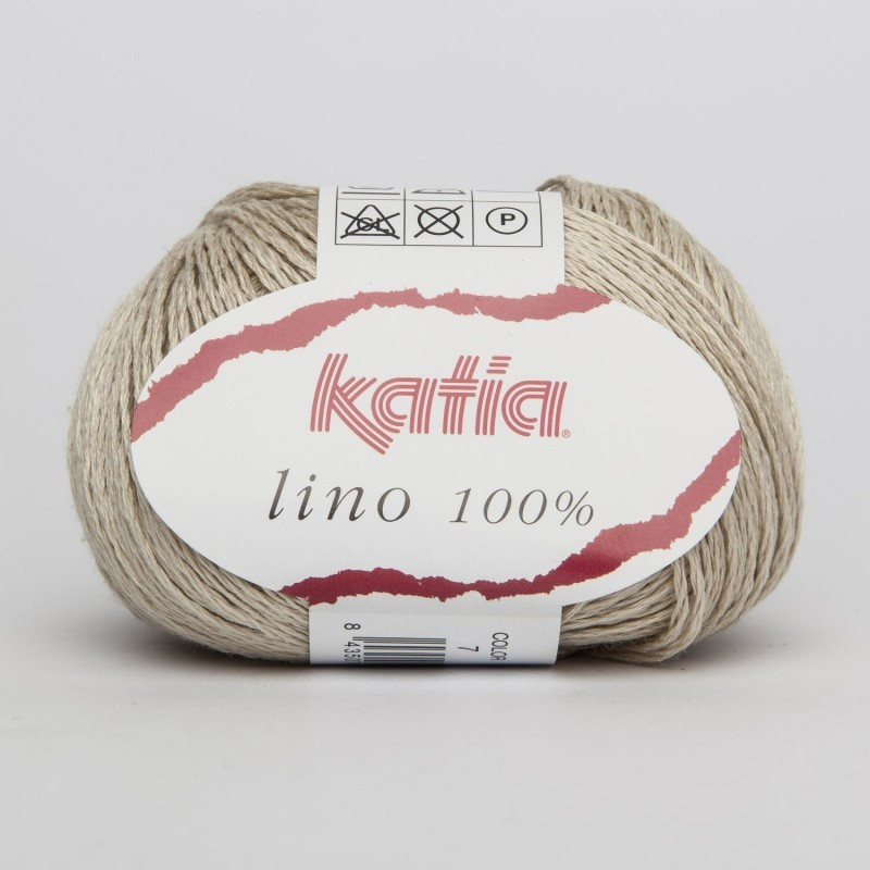 Lanas Katia Lino 100% Beige claro 7 Lanas Katia Lino 100% Beige claro 7
