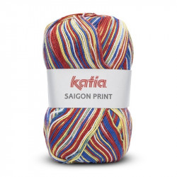 Katia Saigon Print Rojo-Amarillo-Blanco-Azul 80