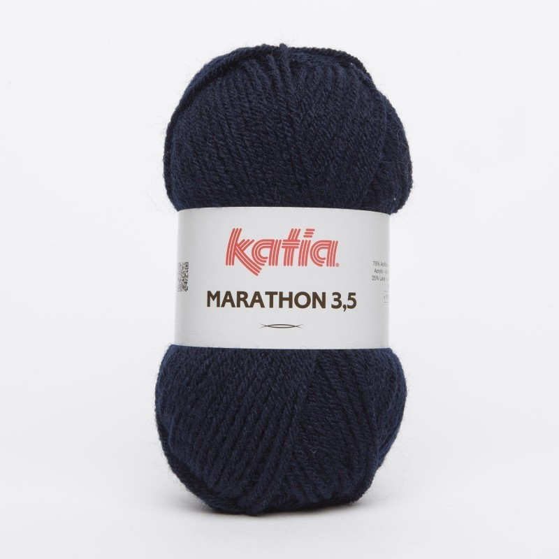 Lanas Katia Marathon 3,5 Azul oscuro 5 Lanas Katia Marathon 3,5 Azul oscuro 5
