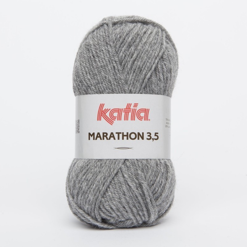 Lanas Katia Marathon 3,5 Gris medio 11 Lanas Katia Marathon 3,5 Gris medio 11