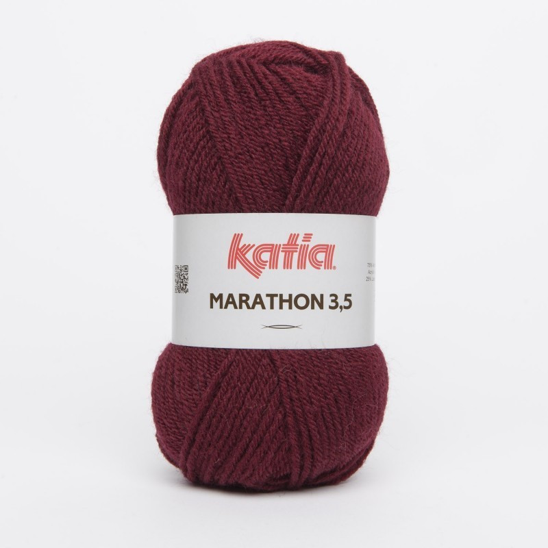 Lanas Katia Marathon 3,5 Burdeos 22